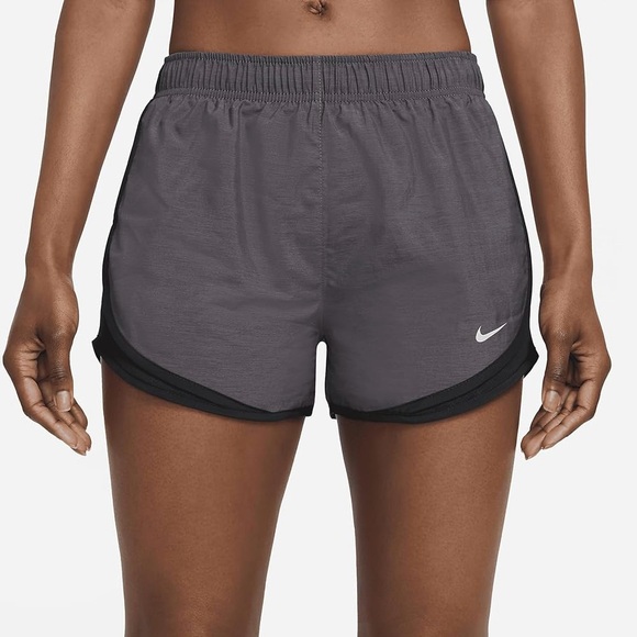 Nike Pants - Nike Heathered Wolf Gray / Black High Rise Tempo Shorts Running Lined size XL